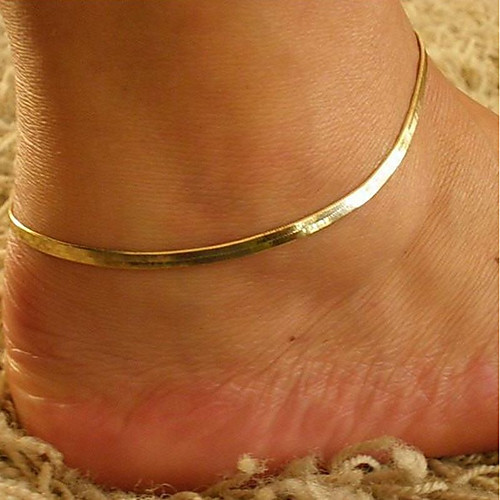 

Ankle Bracelet feet jewelry Ladies Stylish Classic Women's Body Jewelry For Daily Going out Classic Single Strand Alloy Cheap Gold 1pc