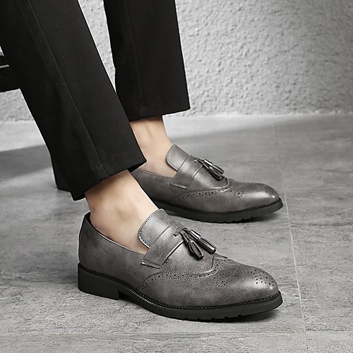 

Муж. Платья Кожа Весна Английский Мокасины и Свитер Черный / Серый / Коричневый / С кисточками / Для вечеринки / ужина / С кисточками / Для вечеринки / ужина