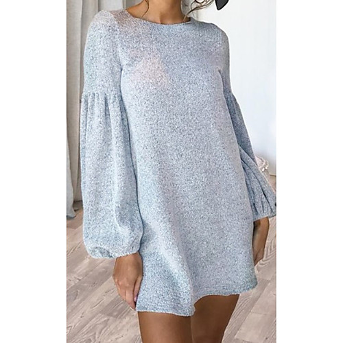 

Women's Daily Basic A Line Dress Black Wine Light gray M L XL