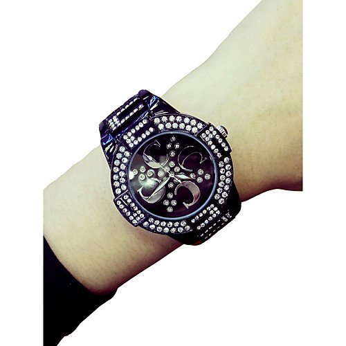 

Жен. Наручные часы Diamond Watch Кварцевый Черный / Белый Секундомер Светящийся Повседневные часы Аналоговый Дамы Роскошь Кольцеобразный - Белый Черный / Имитация Алмазный / Крупный циферблат