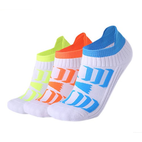 фото Компрессионные носки носки до щиколотки спортивные носки / спортивные носки носки для велоспорта муж. велоспорт дышащий быстровысыхающий защитный 1 пара креатив хлопок нейлон оранжевый зеленый синий Lightinthebox