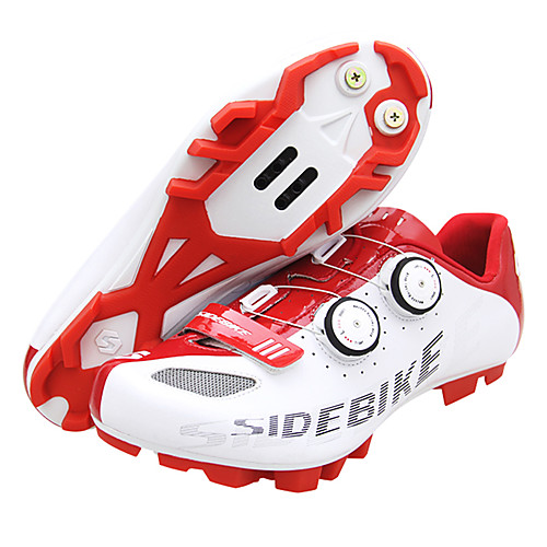 

SIDEBIKE Обувь для горного велосипеда Углеволокно Водонепроницаемость Дышащий Противозаносный Велоспорт Красный / Белый Муж. Обувь для велоспорта / Амортизация / Вентиляция / Амортизация / Вентиляция