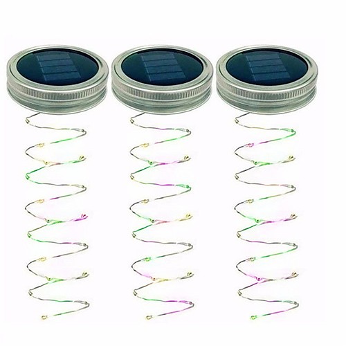 

3pcs jar decor lid insert led string fairy lights для сада палуба патио пасхальное рождественское декоративное освещение