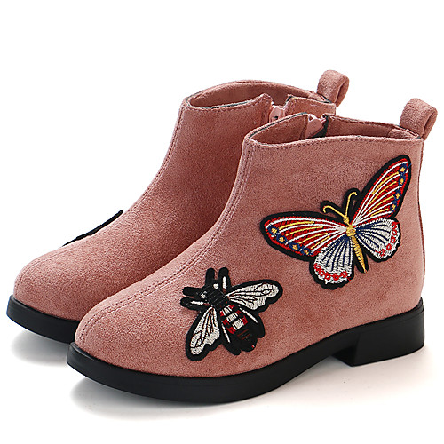 

Girls' Bootie PU Boots Little Kids(4-7ys) / Big Kids(7years ) Brown / Pink / Burgundy Fall / Winter / Booties / Ankle Boots