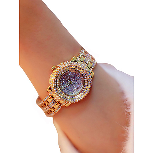 

Women's Luxury Watches Wrist Watch Diamond Watch Quartz Silver / Gold Chronograph Luminous Casual Watch Analog Ladies Luxury Sparkle - Gold Silver / Imitation Diamond / Large Dial