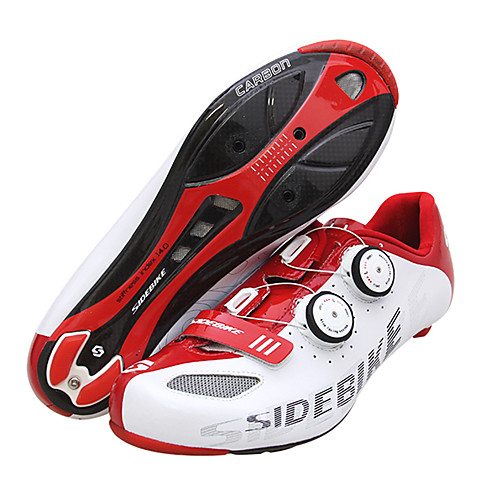 

SIDEBIKE Обувь для шоссейного велосипеда Углеволокно Водонепроницаемость Дышащий Противозаносный Велоспорт Красный / Белый Муж. Обувь для велоспорта / Амортизация / Вентиляция / Ультралегкий (UL)