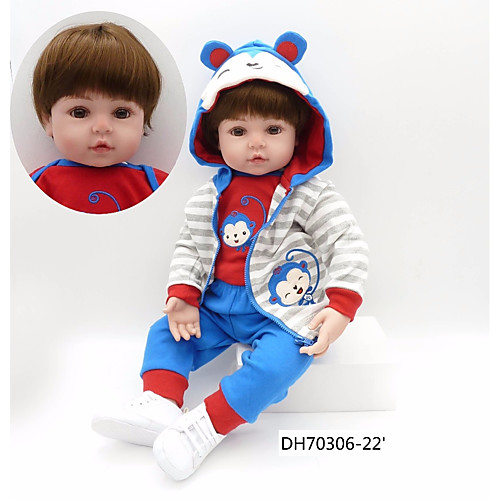 

NPKCOLLECTION NPK DOLL Куклы реборн Мальчики 24 дюймовый Очаровательный Новый дизайн Искусственная имплантация Коричневые глаза Детские Мальчики / Девочки Игрушки Подарок