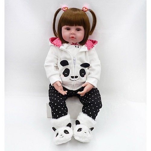 

NPKCOLLECTION NPK DOLL Куклы реборн Кукла для девочек Девочки 24 дюймовый Новорожденный Подарок Искусственная имплантация Коричневые глаза Детские Девочки Игрушки Подарок