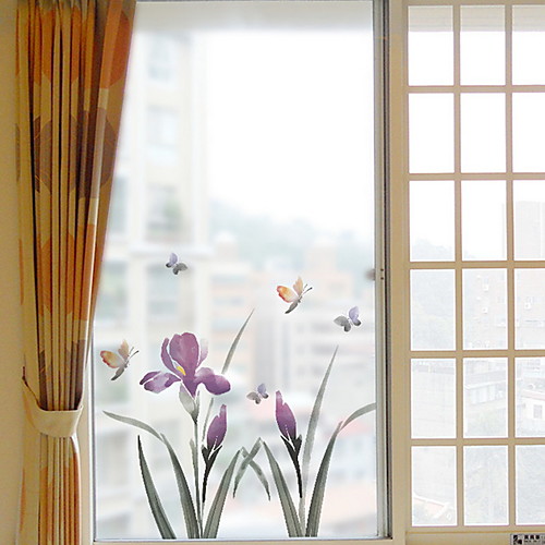 

Оконная пленка и наклейки Украшение Обычные Цветы ПВХ Стикер на окна