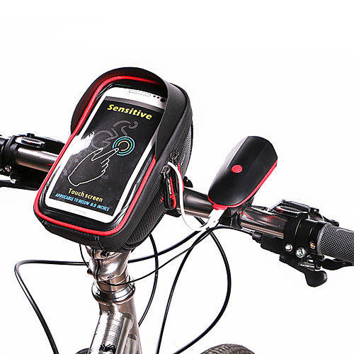 фото Wheel up сотовый телефон сумка бардачок на руль 6 дюймовый сенсорный экран отражение велоспорт для велосипедный спорт iphone x iphone xr красный черный горный велосипед шоссейный велосипед Lightinthebox