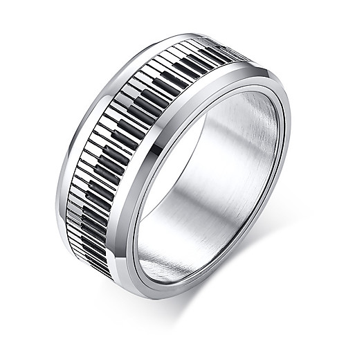 

Men's Band Ring 1pc Silver Stainless Steel Artistic Trendy Hip-Hop Gift Daily Jewelry Stylish Cool