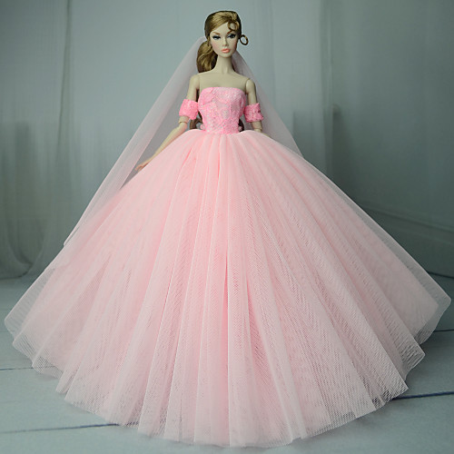 

Платья Платье Для Barbiedoll Розовый Тюль / Кружево / Шелково-шерстяная ткань Платье Для Девичий игрушки куклы