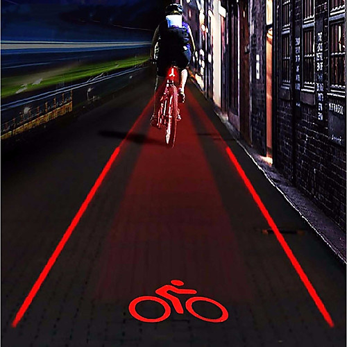 фото Лазер велосипедные фары задняя подсветка на велосипед огни безопасности горные велосипеды велоспорт велоспорт водонепроницаемый регулируется cool быстросъемный 50 lm 2 батареи aaa красный / ipx 6 Lightinthebox