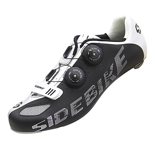 фото Sidebike взрослые велообувь с педалями и шипами обувь для шоссейного велосипеда углеволокно амортизация велоспорт черный муж. обувь для велоспорта / дышащая сетка Lightinthebox