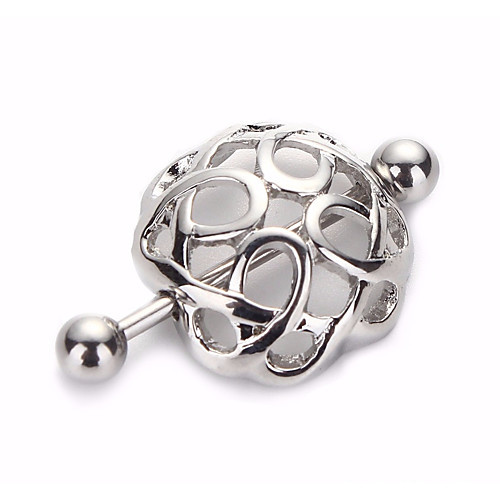 

Women's Body Jewelry 1.2 cm Nipple Piercing Silver Geometric Simple Steel Stainless Costume Jewelry For Carnival / Valentine Summer