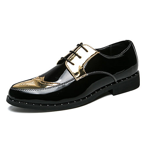 

Муж. Официальная обувь Искусственная кожа Весна лето / Наступила зима Деловые / На каждый день Туфли на шнуровке Дышащий Золотой / Черный