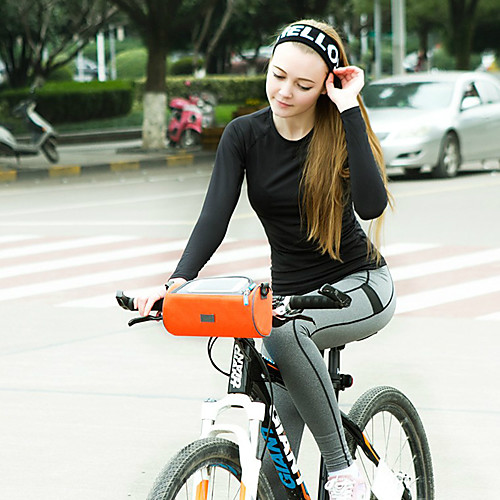 фото Сотовый телефон сумка бардачок на руль 6 дюймовый сенсорный экран велоспорт для велосипедный спорт iphone x iphone xr оранжевый розовый военно-зеленный / iphone xs / iphone xs max Lightinthebox