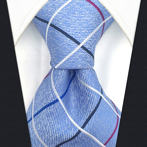 

Men's Party / Work / Basic Necktie - Check / Jacquard