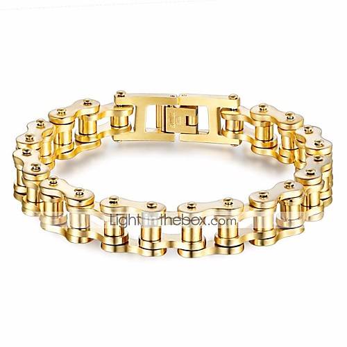 

Men's Chain Bracelet Hologram Bracelet Vintage Style Classic Creative Vintage Punk Silica Gel Bracelet Jewelry Gold / Black / Silver For Daily Work / Steel Stainless