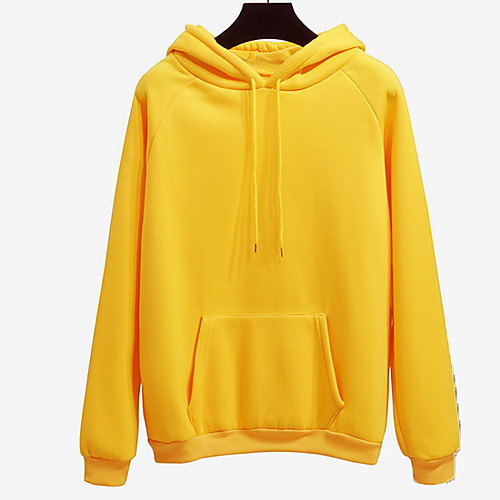

Men's Basic Long Sleeve Hoodie - Solid Colored Hooded Fuchsia L / Fall