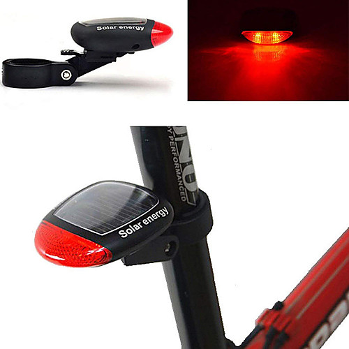 фото Светодиодная лампа велосипедные фары задняя подсветка на велосипед огни безопасности горные велосипеды велоспорт велоспорт водонепроницаемый новый дизайн солнечная энергия 100 lm красный Lightinthebox
