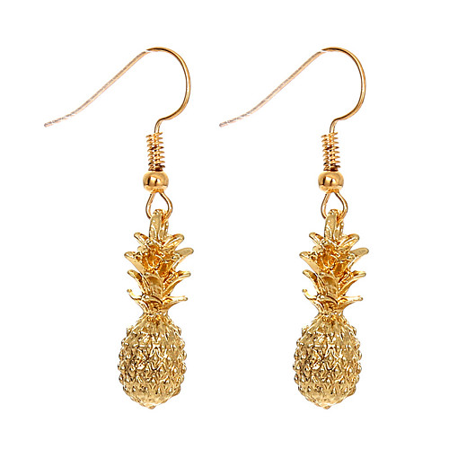 

Women's Drop Earrings Sculpture Pineapple Fruit Ladies Simple Cute Earrings Jewelry Gold For Daily Holiday 1 Pair
