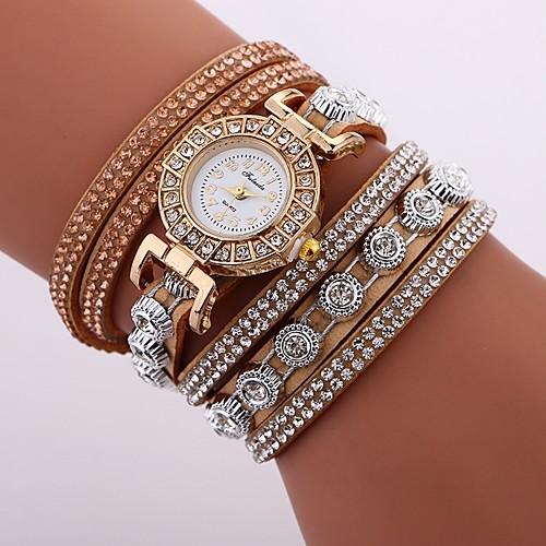 

Жен. Часы-браслет Diamond Watch Кварцевый Стеганная ПУ кожа Черный / Белый / Синий Новый дизайн Повседневные часы Имитация Алмазный Аналоговый Дамы На каждый день Мода - Синий Розовый Светло-синий