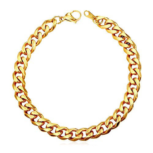 

Men's Chain Bracelet Braided Twisted Wave Fashion Stainless Steel Bracelet Jewelry Gold / Black / Silver For Gift Daily