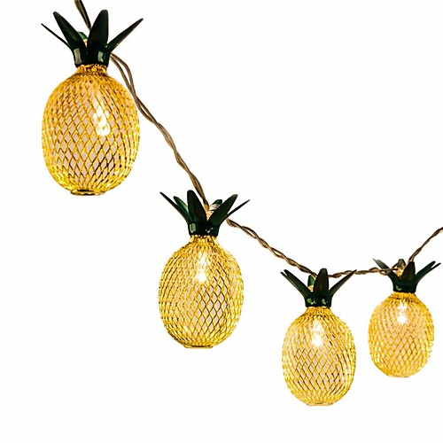

1pc 1.5m led string lights для гавайской вечеринки diy украшение падают 10шт ананасовые шнурки для вечеринки на день рождения