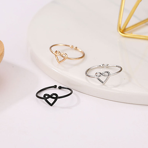

Women's Ring 1pc Gold Silver Black Alloy Elegant Holiday European Festival Jewelry