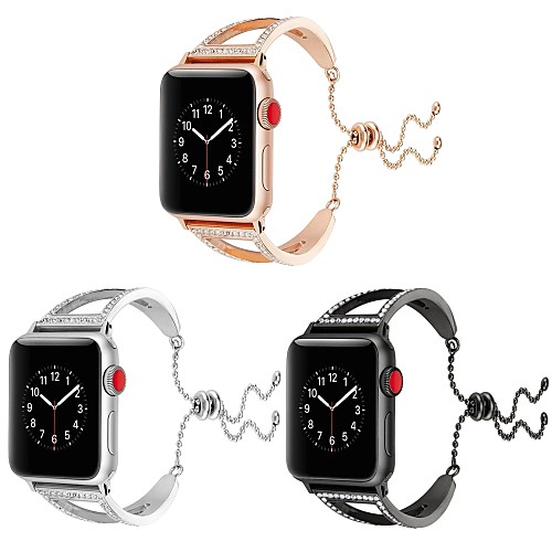 

Нержавеющая сталь Ремешок для часов Ремень для Apple Watch Series 3 / 2 / 1 Черный / Серебристый металл 23см / 9 дюйма 2.1cm / 0.83 дюймы