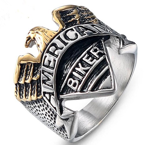 

Men's Midi Ring 1pc Gold Titanium Steel Geometric Vintage Military Daily Birthday Jewelry Vintage Style Creative Cool
