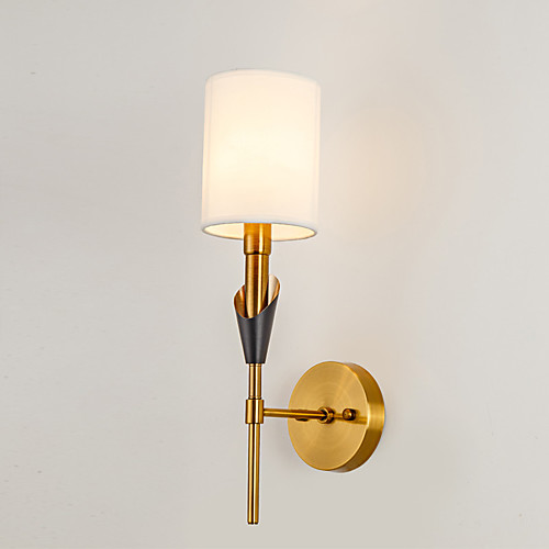 

нордический стиль ткани настенные светильники гостиная столовая металлическая мини гальваническая металлическая спальня прикроватная лампа