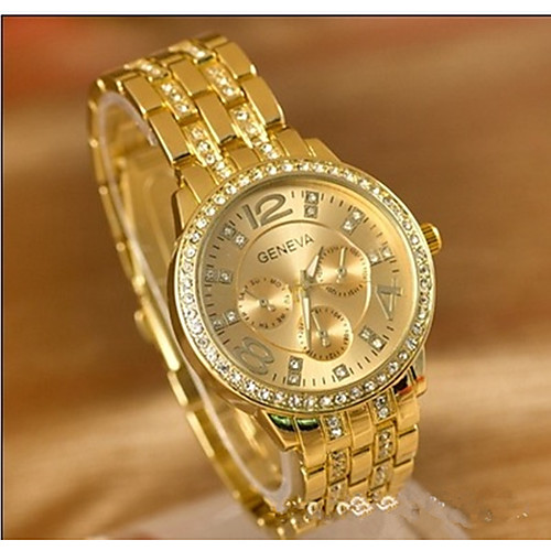 

Жен. Для пары Спортивные часы Diamond Watch золотые часы Японский Кварцевый Серебристый металл / Золотистый / Розовое золото Повседневные часы Крупный циферблат Аналоговый Дамы На каждый день Мода -