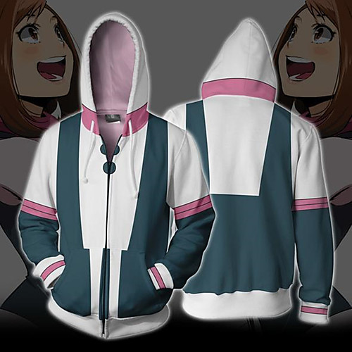 фото My hero academy battle for all / boku нет героя academia ochaco uraraka толстовка терилен толстовка назначение муж. / жен. lightinthebox