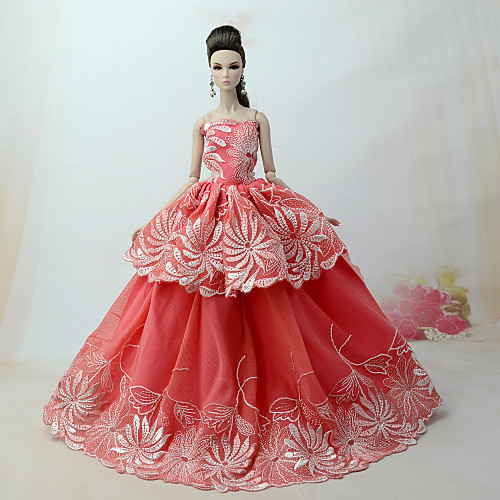 

Платья Платье Для Barbiedoll Оранжево-красный Тюль / Кружево / Шелково-шерстяная ткань Платье Для Девичий игрушки куклы
