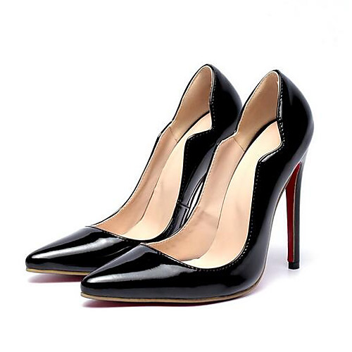 

Жен. Обувь на каблуках Комфортная обувь На шпильке Лакированная кожа Весна Черный / Красный / Миндальный / Повседневные