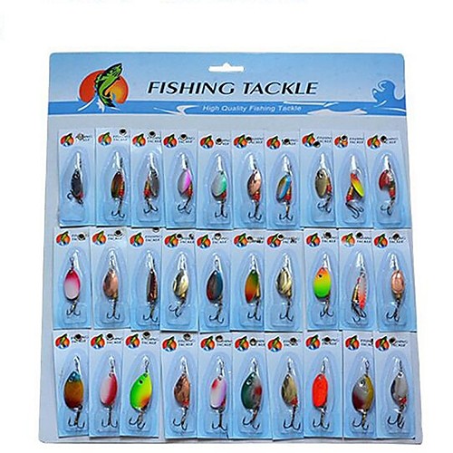 

30 pcs Fishing Lures Hard Bait Spinnerbaits Easy to Use Sinking Bass Trout Pike Sea Fishing Fly Fishing Bait Casting Sequin / Ice Fishing / Spinning / Jigging Fishing / Freshwater Fishing