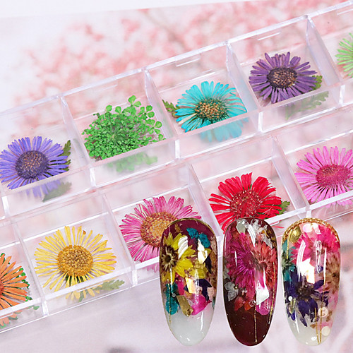 

12 pcs Multi Function / Best Quality Eco-friendly Material Decals For Flower nail art Manicure Pedicure Daily / Festival Romantic / Fashion