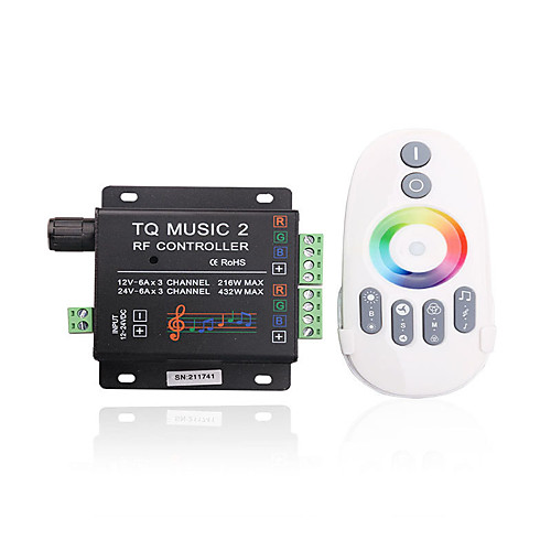 

4а 3-канальный RGB LED смарт контроллер музыка ир с многофункциональным пультом дистанционного управления для RGB светодиодные ленты лампы (DC