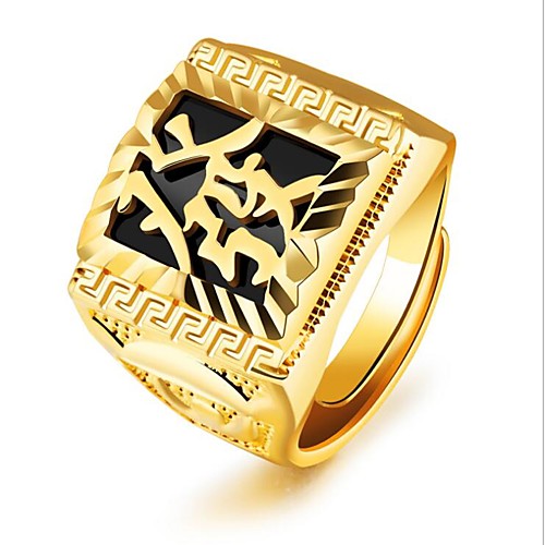 

Муж. Midi Ring Кольцо с печаткой 1шт Золотой Золото 18K Квадратная Мода Для вечеринок Повседневные Бижутерия Ретро С гравировкой Cool