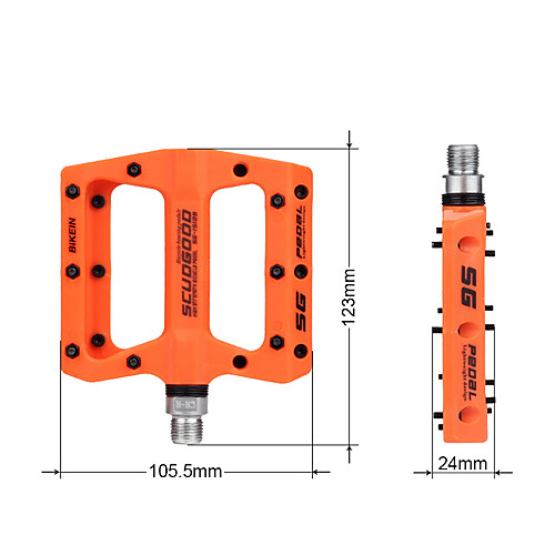 фото Горный велосипед педали плоские педали и платформы герметичный подшипник противозаносный мощность нейлоновое волокно для велоспорт шоссейный велосипед горный велосипед велосипедный мотокросс оранжевый lightinthebox
