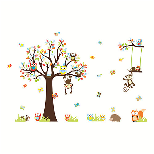 

Декоративные наклейки на стены - Простые наклейки / Наклейки для животных Животные / Цветочные мотивы / ботанический Детская