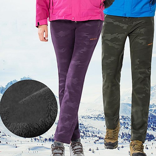 фото Муж. лыжные брюки катание на лыжах отдых и туризм сноубординг сохраняет тепло водонепроницаемость с защитой от ветра полиэфир эластан брюки одежда для катания на лыжах / зима / камуфляж lightinthebox
