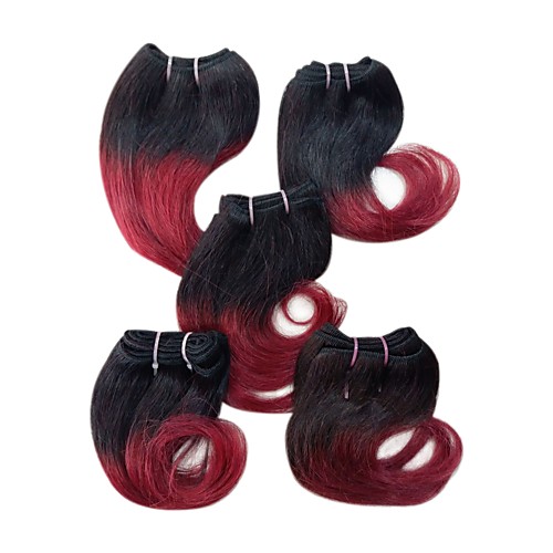 

4 Связки Малазийские волосы Прямой 100% Remy Hair Weave Bundles Плетение 8 дюймовый Ткет человеческих волос Простой Расширения человеческих волос / 10A