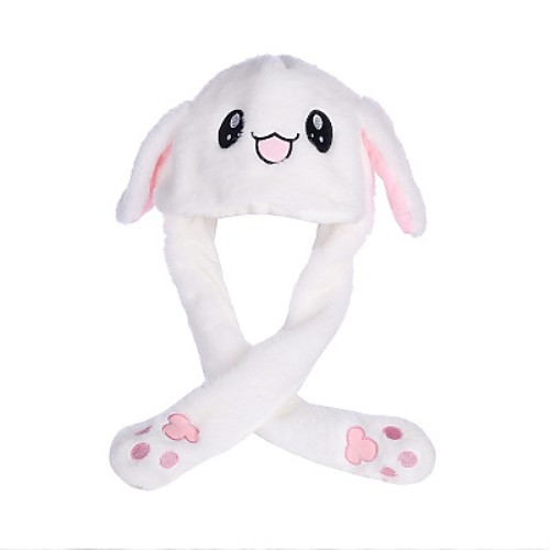 

Rabbit Fashion Moving Hat Kigurumi Pajamas Stuffed Animal Plush Toy Cute Lovely Pinching Rabbit Hat's Ear Can Move with Airbag Cap 70% Acrylic / 30% Cotton All Toy Gift 1 pcs / Kid's