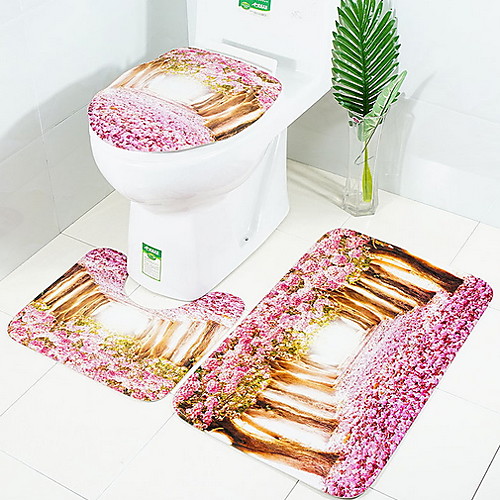 

3 предмета Modern Коврики для ванны 100 г / м2 полиэфирный стреч-трикотаж Геометрический принт нерегулярный Ванная комната Cool