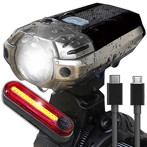 фото Светодиодная лампа велосипедные фары набор аккумуляторных ламп для велосипеда задняя подсветка на велосипед огни безопасности горные велосипеды велоспорт велоспорт / водонепроницаемый / быстросъемный Lightinthebox