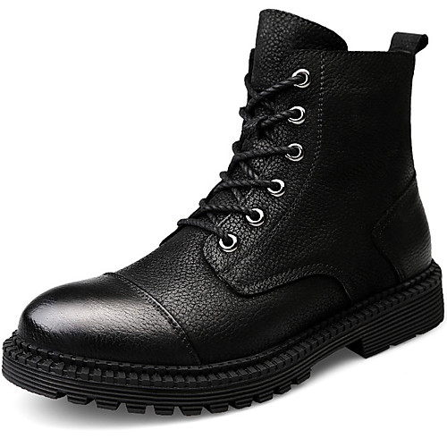 

Муж. Fashion Boots Наппа Leather Зима / Наступила зима На каждый день / Английский Ботинки Нескользкий Ботинки Черный