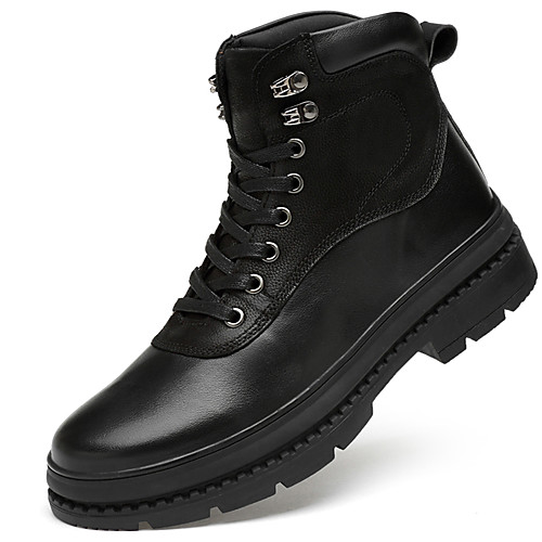 

Муж. Fashion Boots Наппа Leather Зима / Наступила зима На каждый день / Английский Ботинки Нескользкий Ботинки Черный